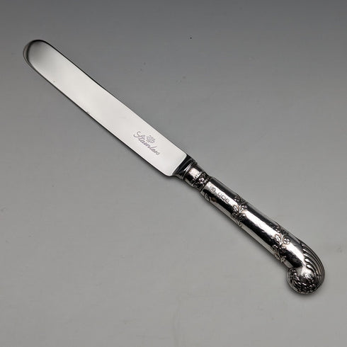 1905 年英國古董純銀手柄茶刀 5 件套由 John Biggin 設計,附盒裝