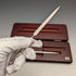 Vintage Sterling Silver Letter Opener & Ballpoint Pen Set in Wooden Case