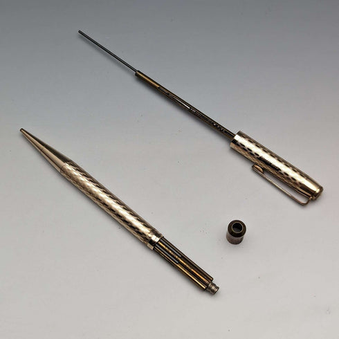 British Vintage Yard O' Red Rolled Gold Propelled Pencil in Case