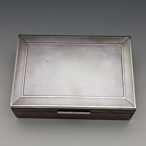 Vintage Italian 800 Silver Lid Box Trinket Case