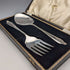 Circa 1915 British Antique Silver Plated Serving Cutlery Pair George Cutts & Sons