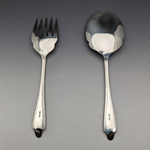 約 1915 年英國古董鍍銀餐具一對 George Cutts & Sons