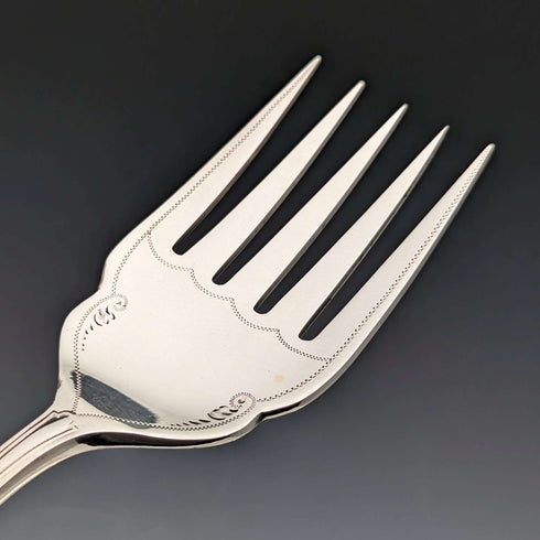 Circa 1915 British Antique Silver Plated Serving Cutlery Pair George Cutts & Sons
