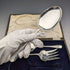 Circa 1920 British Antique Silver Plated Serving Cutlery Trio Allen & Darwin