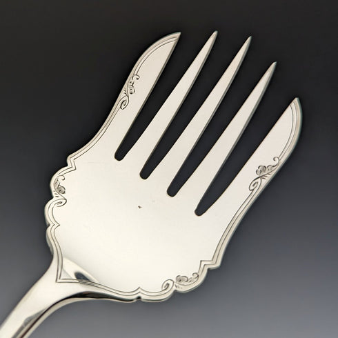 1930年頃 英国ヴィンテージ シルバープレート製 サービングカトラリートリオ Walker&Hall