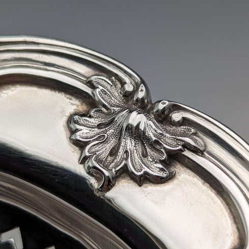 1906 British Antique Sterling Silver Compote 315g Diameter 18cm Walker&Hall