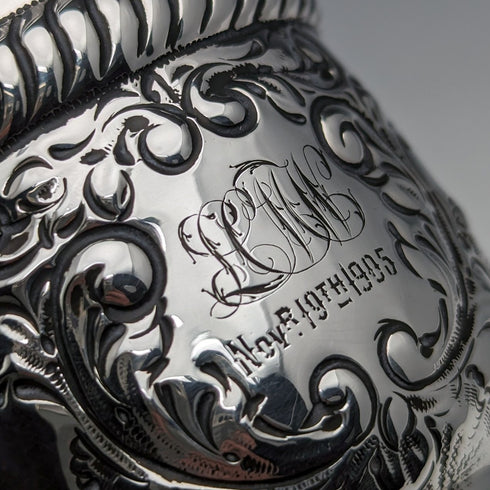 1902年 英国アンティーク 純銀製マグカップ 70g Levesley Brothers