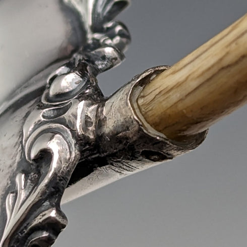 美國古董純銀木柄濾茶器 JF Fradley