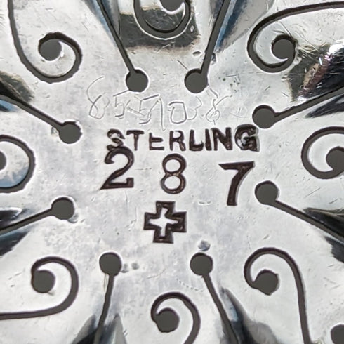 美國古董純銀木柄濾茶器 JF Fradley