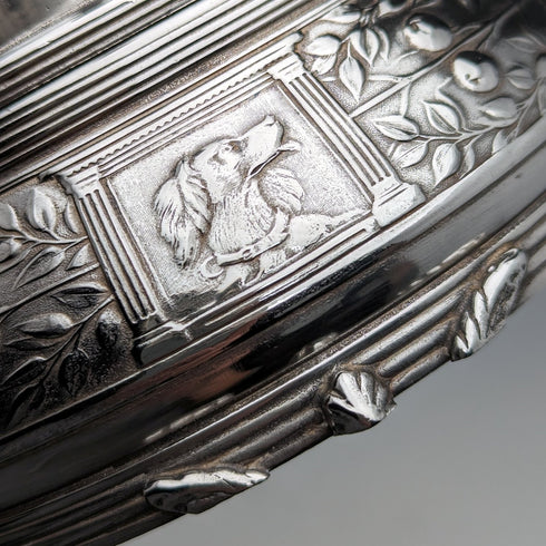 19 世紀末美國古董鍍銀懷錶架與珠寶盒 Reed & Barton