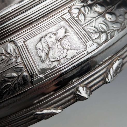 Late 19th Century US Antique Silver Plated Pocket Watch Holder & Jewelry Box Reed & Barton