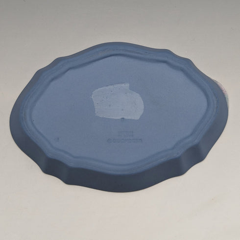 英國復古韋奇伍德碧玉橢圓形盤子淡藍色