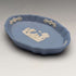 British Vintage Wedgwood Jasperware Oval Dish Pale Blue