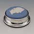 1921 British Antique Wedgwood Jasperware Paperweight Sterling Silver Decoration