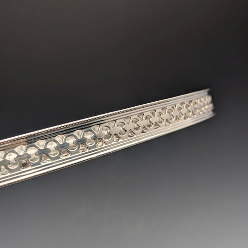 British Vintage Silver Plated Oval Gallery Tray Baker Ellis