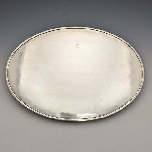 British Vintage Silver Plated Oval Gallery Tray Baker Ellis
