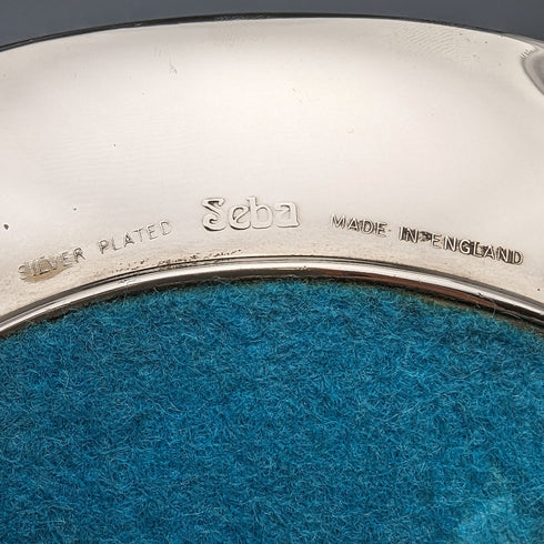 英國復古鍍銀馬裝飾橢圓形盤 Seba