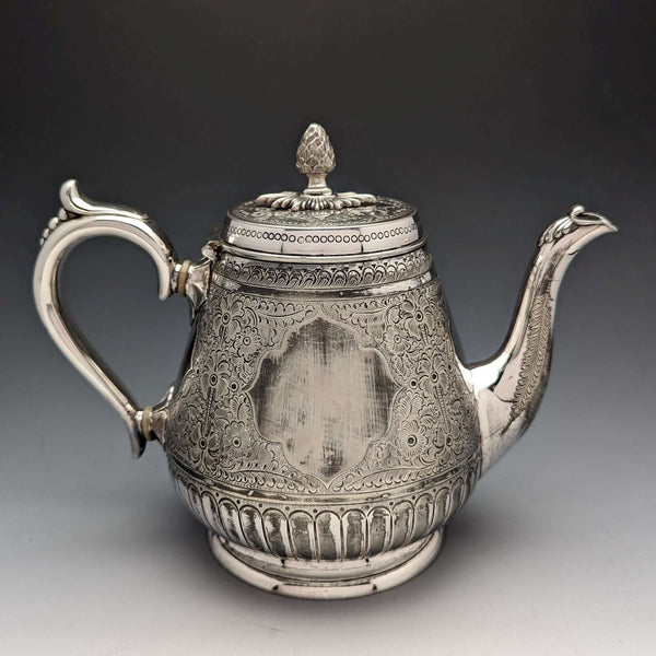 Circa 1880 British antique silver plated teapot