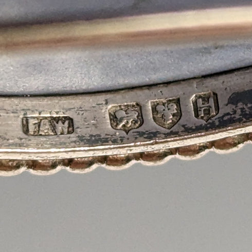 1958 年英國復古韋奇伍德純銀和碧玉圓形胸針