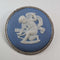 British Vintage Wedgwood Sterling Silver & Jasperware Round Brooch