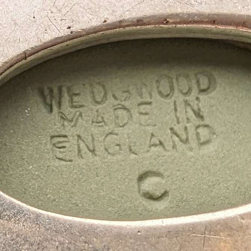 1978 年英國復古韋奇伍德純銀和綠色碧玉吊墜項鍊