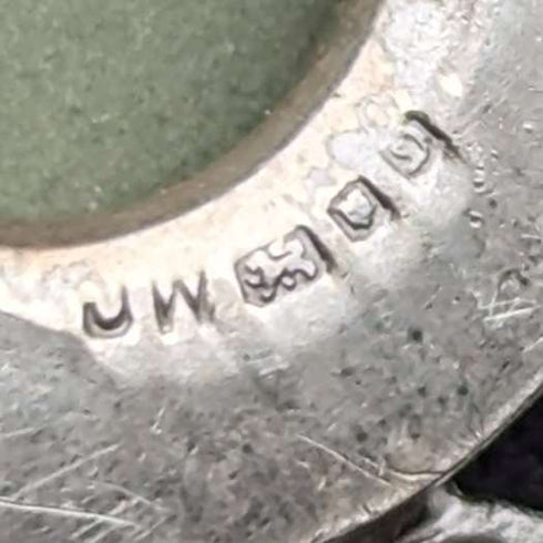 1978 年英國復古韋奇伍德純銀和綠色碧玉吊墜項鍊