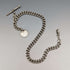 1909 British Antique Sterling Silver Albert Chain 54g Canadian Coin Fob