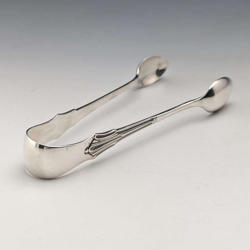 1914 British Antique Sterling Silver Sugar Tongs 24g Stokes&Ireland