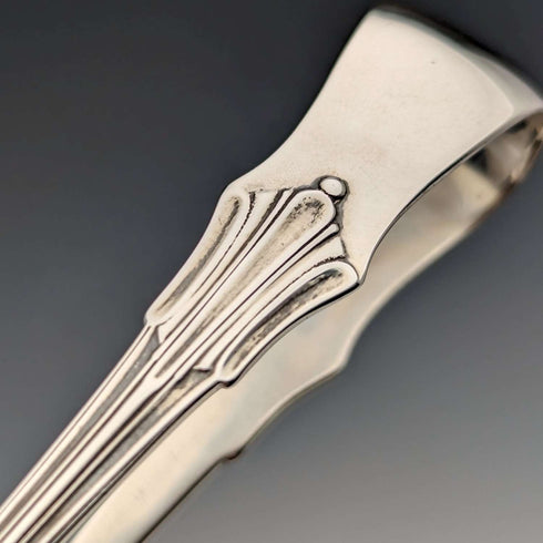 1914 British Antique Sterling Silver Sugar Tongs 24g Stokes&Ireland