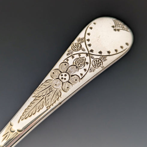 19世紀後半 英国アンティーク シルバープレート製 ベリースプーン ペア William Ainsworth ケース入