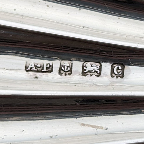 1902年 英国アンティーク 純銀製 シェル型ディッシュ 90g Arthur Fenwick