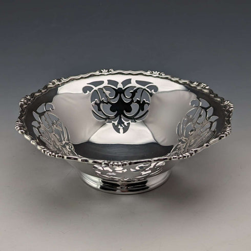 1934年 英国ヴィンテージ 純銀製ピアスディッシュ 90g Mappin & Webb