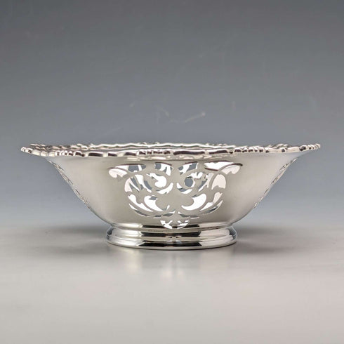 1934年 英国ヴィンテージ 純銀製ピアスディッシュ 90g Mappin & Webb