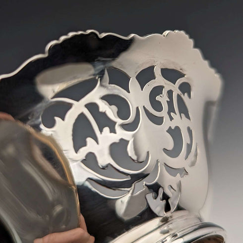 1934年 英国ヴィンテージ 純銀製ピアスディッシュ 90g Mappin & Webb