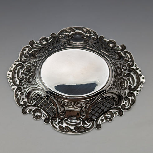 1972 年英國復古純銀浮雕與耳環盤 74 克 A Marston & Co