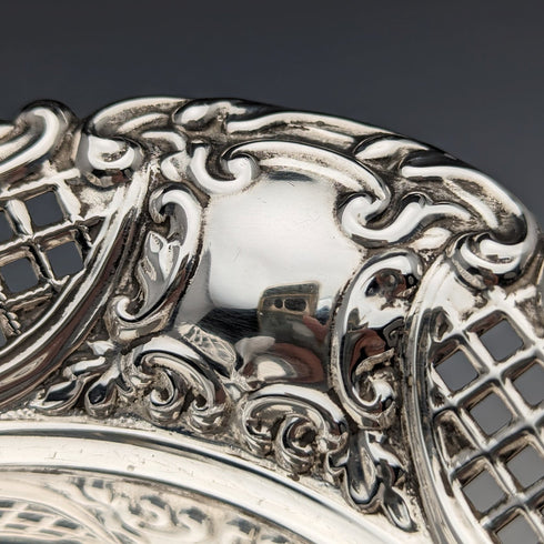 1972 年英國復古純銀浮雕與耳環盤 74 克 A Marston & Co