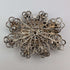Vintage Blue Stone & Filigree Silver Brooch