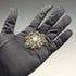 Vintage Blue Stone & Filigree Silver Brooch