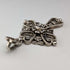 Circa 1930 British Vintage Sterling Silver Floral Decor Cross Pendant Boorman & Son