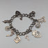 1970年代 英国ヴィンテージ 純銀製 チャームブレスレット 26g