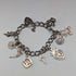 1970s British Vintage Sterling Silver Charm Bracelet 26g