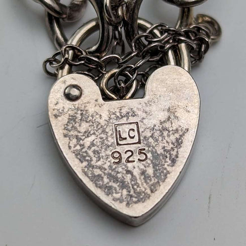 1970s British Vintage Sterling Silver Charm Bracelet 26g