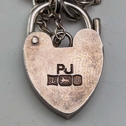 1976 British Vintage Sterling Silver Charm Bracelet 46g