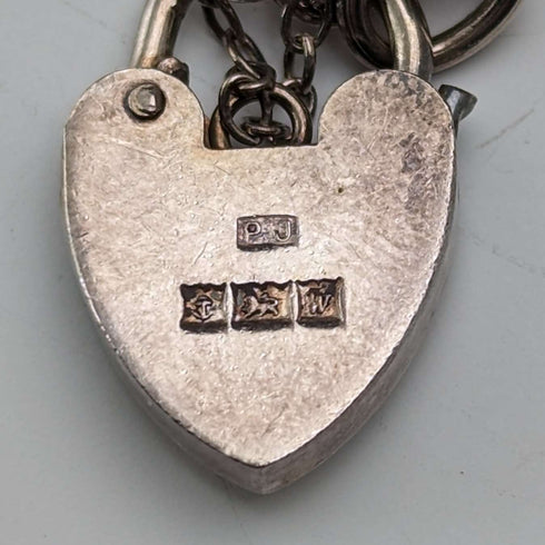 1971 British Vintage Sterling Silver Charm Bracelet 39g