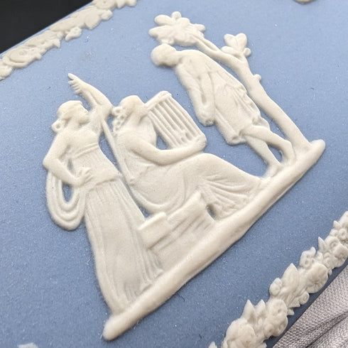 British Vintage Wedgwood Jasperware Rectan Box Accessory Pale Blue