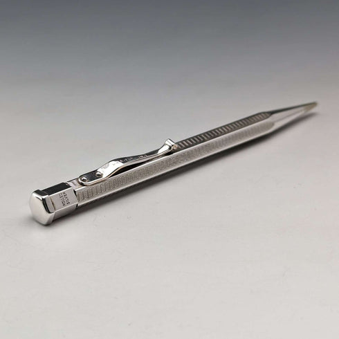 British Vintage Yard O' Red Rolled Silver Hexagon Propelled Pencil in Case
