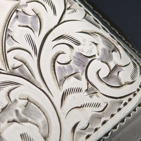 1913 British Antique Sterling Silver Vesta Case Match Case Samuel Levi