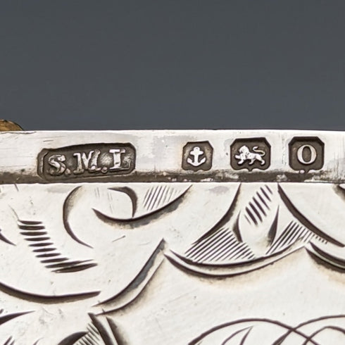 1913 British Antique Sterling Silver Vesta Case Match Case Samuel Levi