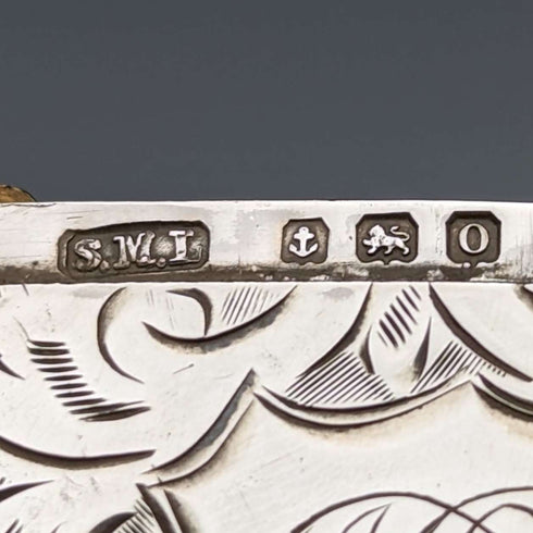 1913 British Antique Sterling Silver Vesta Case Match Case Samuel Levi