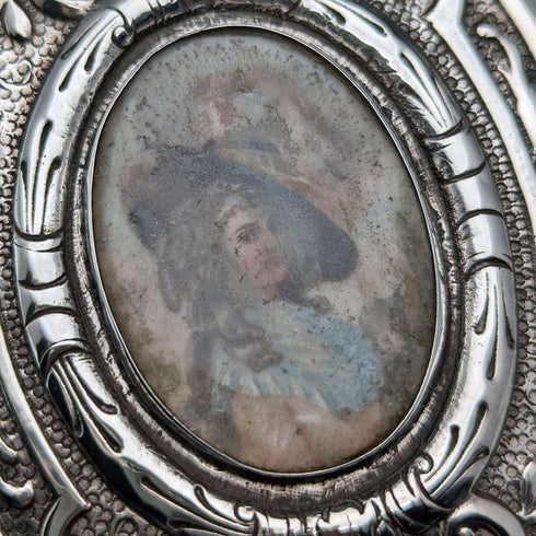 Circa 1900 German Antique 800 Silver Enamel Decoration Box 85g
